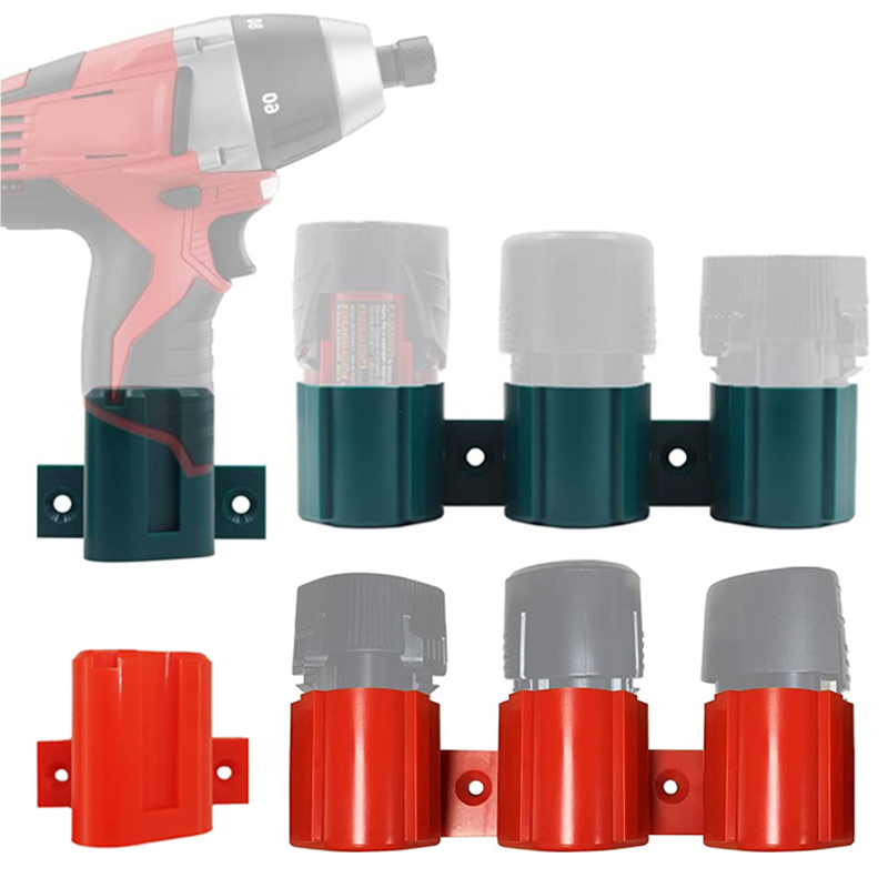 Soporte de batería de iones de litio, soporte fijo de almacenamiento, Base de instalación, estante de exhibición, hebilla para Makita, Milwaukee, batería Bosch de 12V
