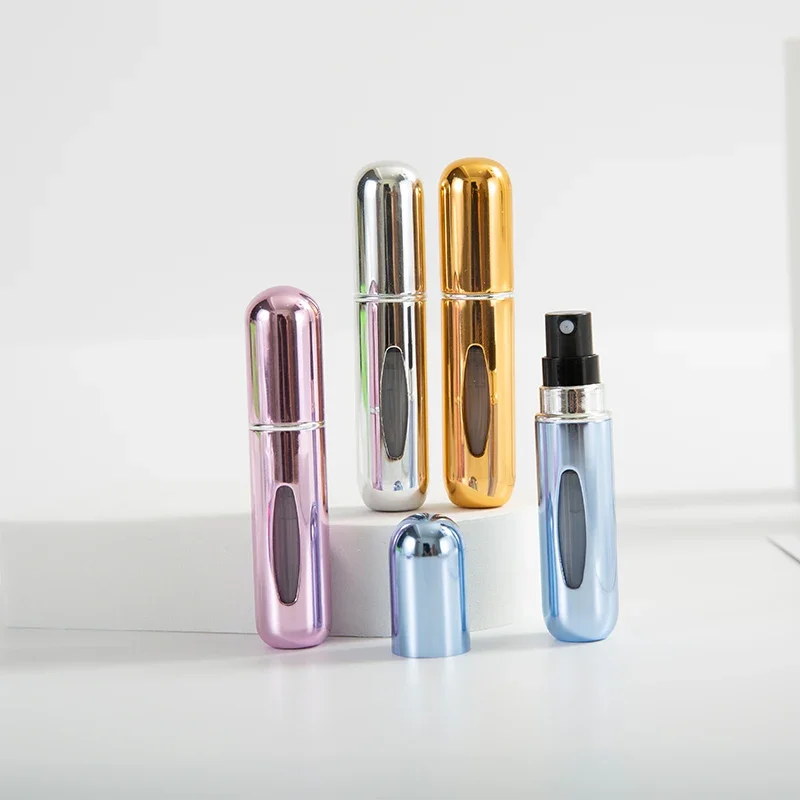 5ml 향수 스프레이 병, 휴대용 향수 분무기 채울 수있는 미니 향수병 향수 빈 병 향기 펌프 상자