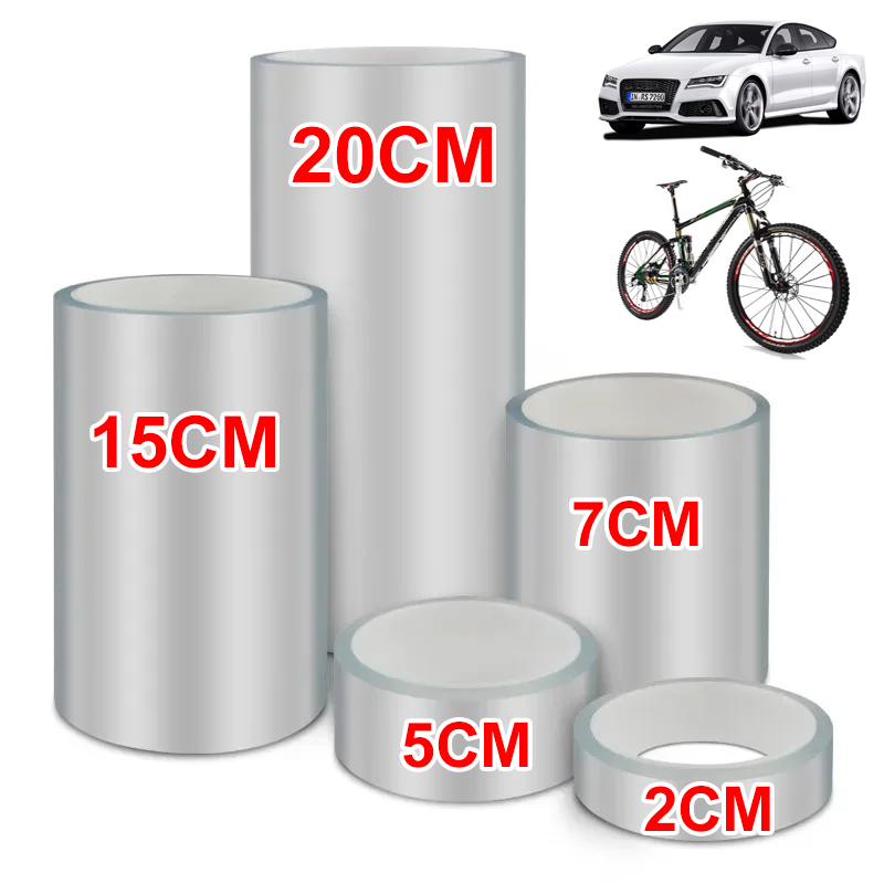 โปร่งใสสติกเกอร์จักรยานเทป 3M 5M 10M จักรยาน Protector ขี่จักรยานเทปฟิล์มที่มองไม่เห็นป้องกันรอยขีดข่วนขี่ตกแต่ง