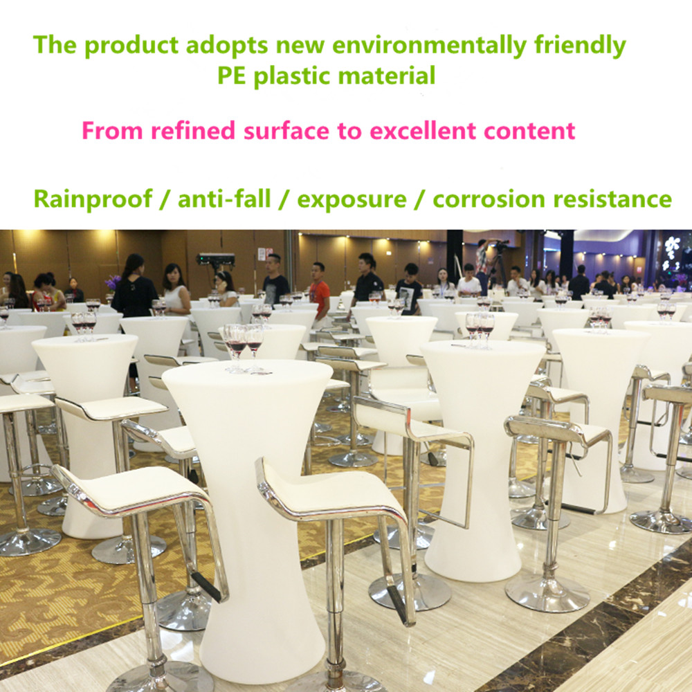 Mesa de cóctel iluminada con Led de 110cm de altura, mesas de Bar iluminadas, mesa de centro de plástico, muebles comerciales, suministros