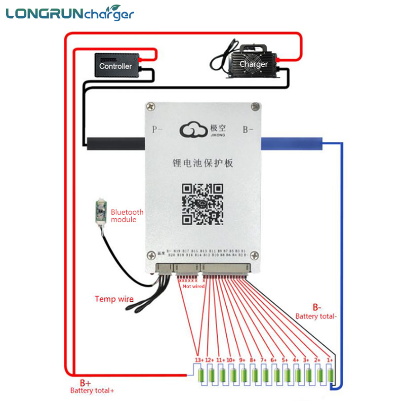 JIKONG Jk Bms Active Balance Bms 8S 12S 13S 14S 16S 17S 20S 24S Smart Bms 60A 80A 100A 150A 200A 600A Lifepo4 li-ion аккумулятор лто