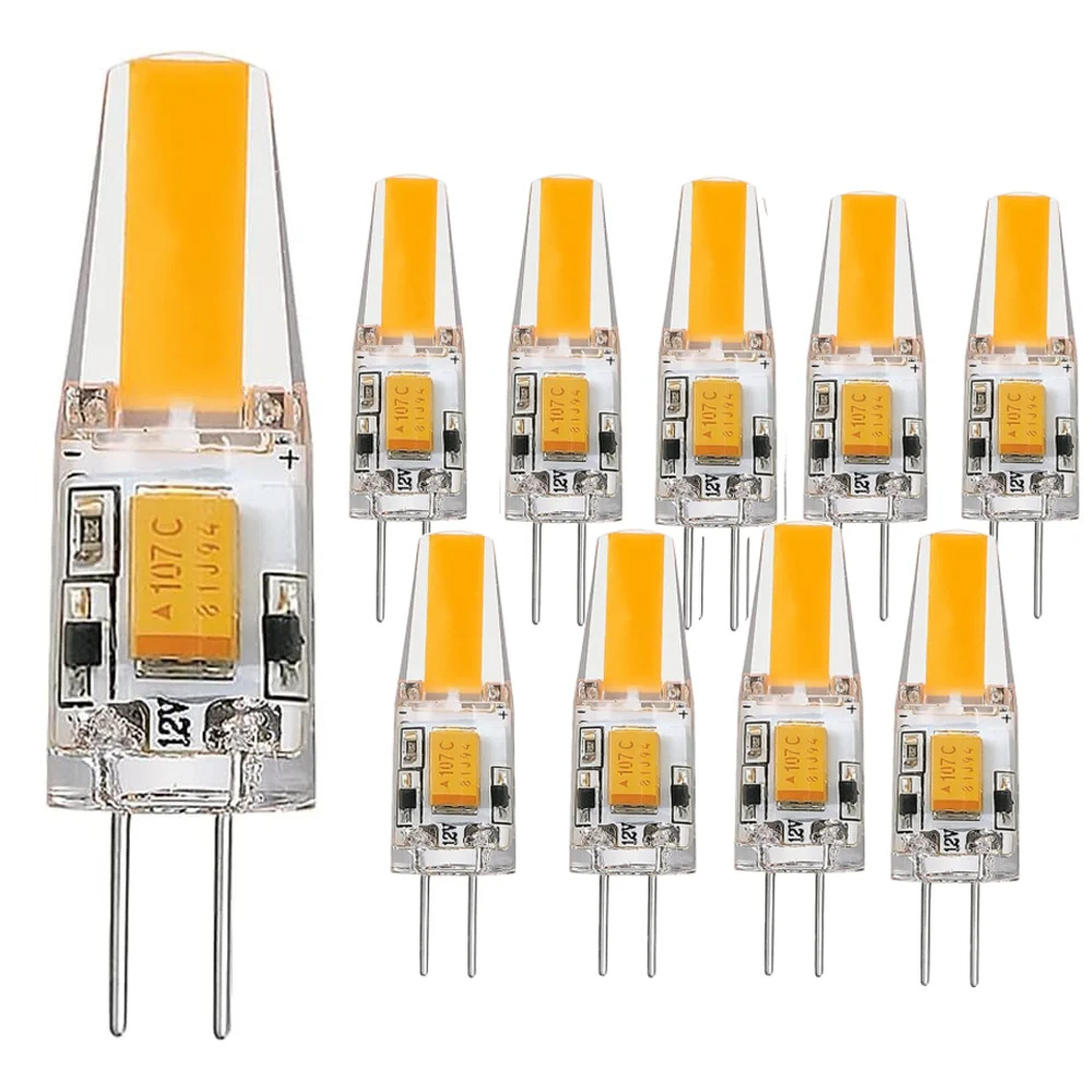 10 pz G4 LED COB Dimmerabile Mini Lampada 6 W COB Lampadina AC DC 12 V 220 V Luci di Candela Sostituire 30 W 40 W Alogena per Lampadario Faretto