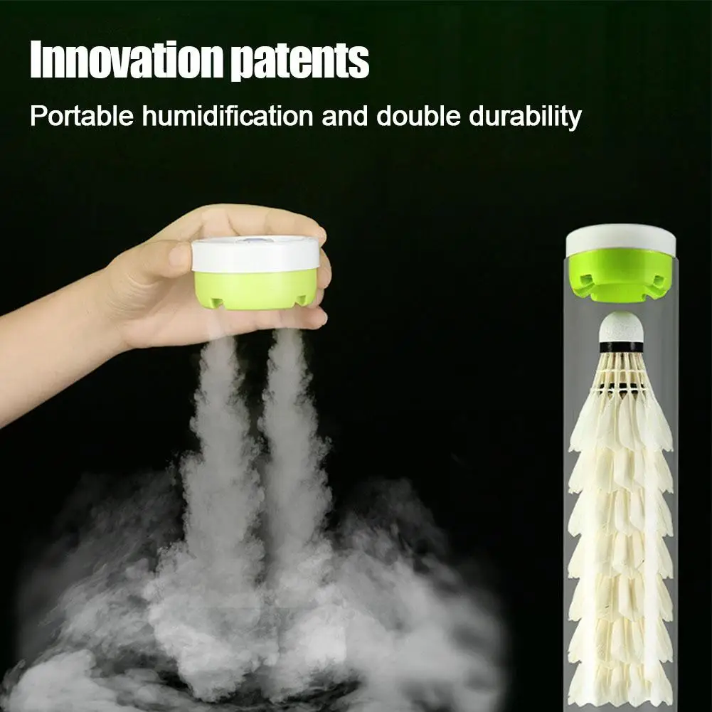 Feather Shuttlecock Humidifier แบดมินตันแบบพกพา Shuttlecocks ไอน้ําชาร์จแบดมินตัน Humidifier ลูกแบดมินตัน Steamer
