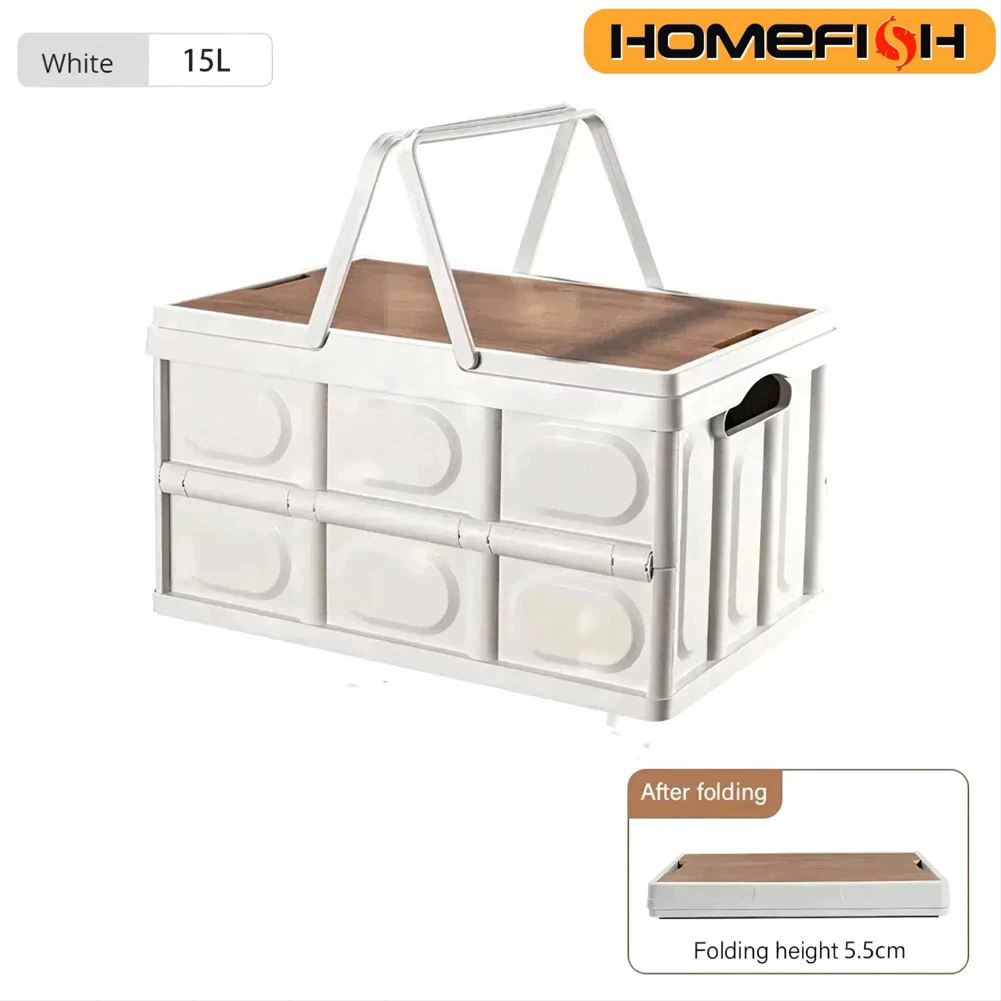 1 Outdoor Camping Storage Box With Handle, 15L Foldable Storage Box, Portable Camping And Picnic Storage Box, Car Luggage