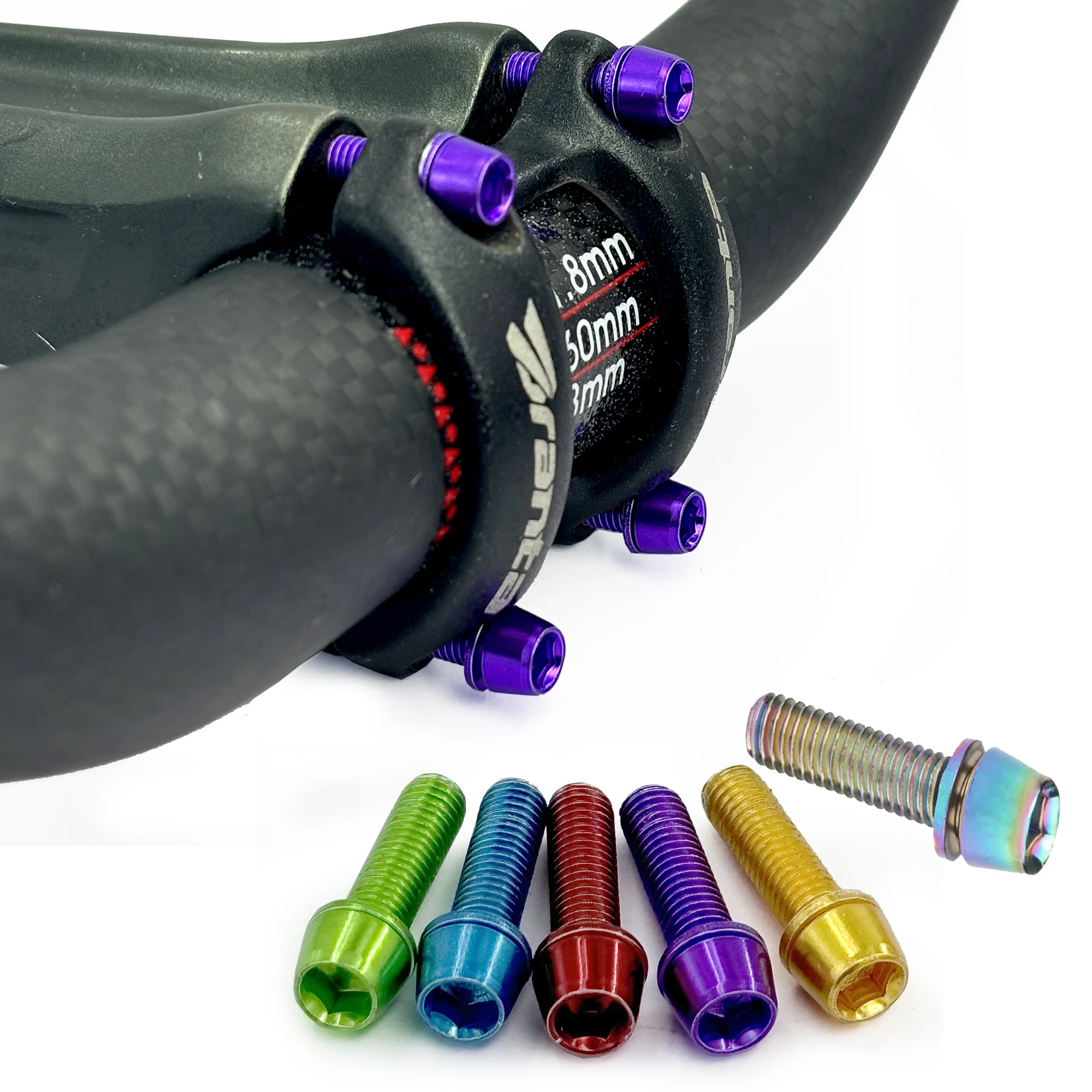 6 uds pernos de acero de aleación M5 para vástago de bicicleta, tornillos para vástago de bicicleta, pernos de acero M5 * 18mm para actualización de bicicleta