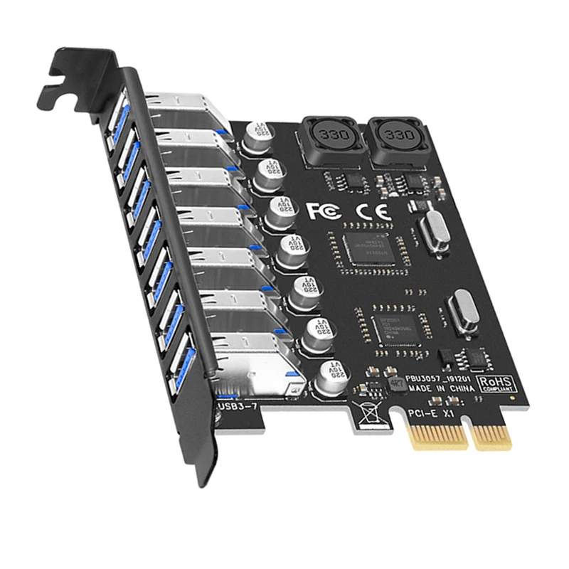 НОВАЯ 7-портовая карта расширения USB 3.0 PCI Express X1 PCI-E PCI E USB 3.0 Плата USB3 6 Гбит/с Адаптер Контроллер NEC Чип для настольного ПК