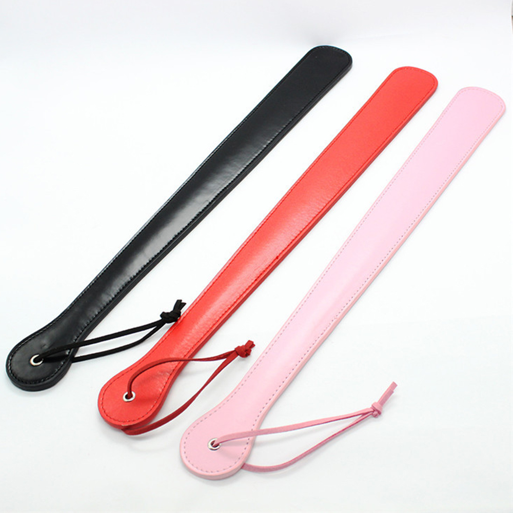 Pagaia in pelle PU da 48 cm, fruste da equitazione Flogger Fruste da pipistrello Punte da sculacciata in pelle Frusta schiaffo per addestramento di cavalli