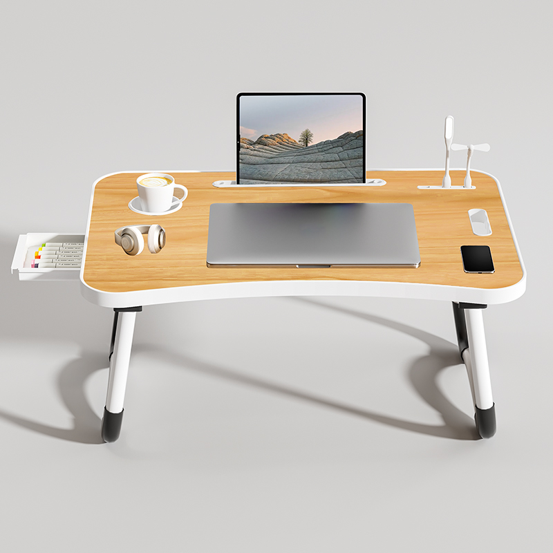 Laptop Desk Portable Adjustable Height Foldable Laptop Bed Desk and Lifting Handle - Foldable Laptop Table for Working Design