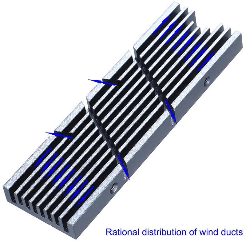 GPUHOLD Aluminum M.2 Hard Disk Heat Sinks With Thermal Pad NVME NGFF 2280 M.2 Hard Disk Radiator for Desktop M.2 SSD Cooler