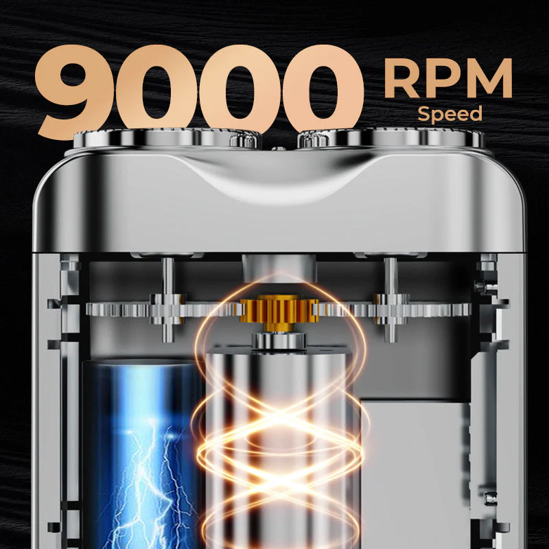 Portable Rotary Dual Ring Electric Shaver Men Travel Mini Shaver Double Floating Magnetic Blade Head Rechargeable Pocket Razors