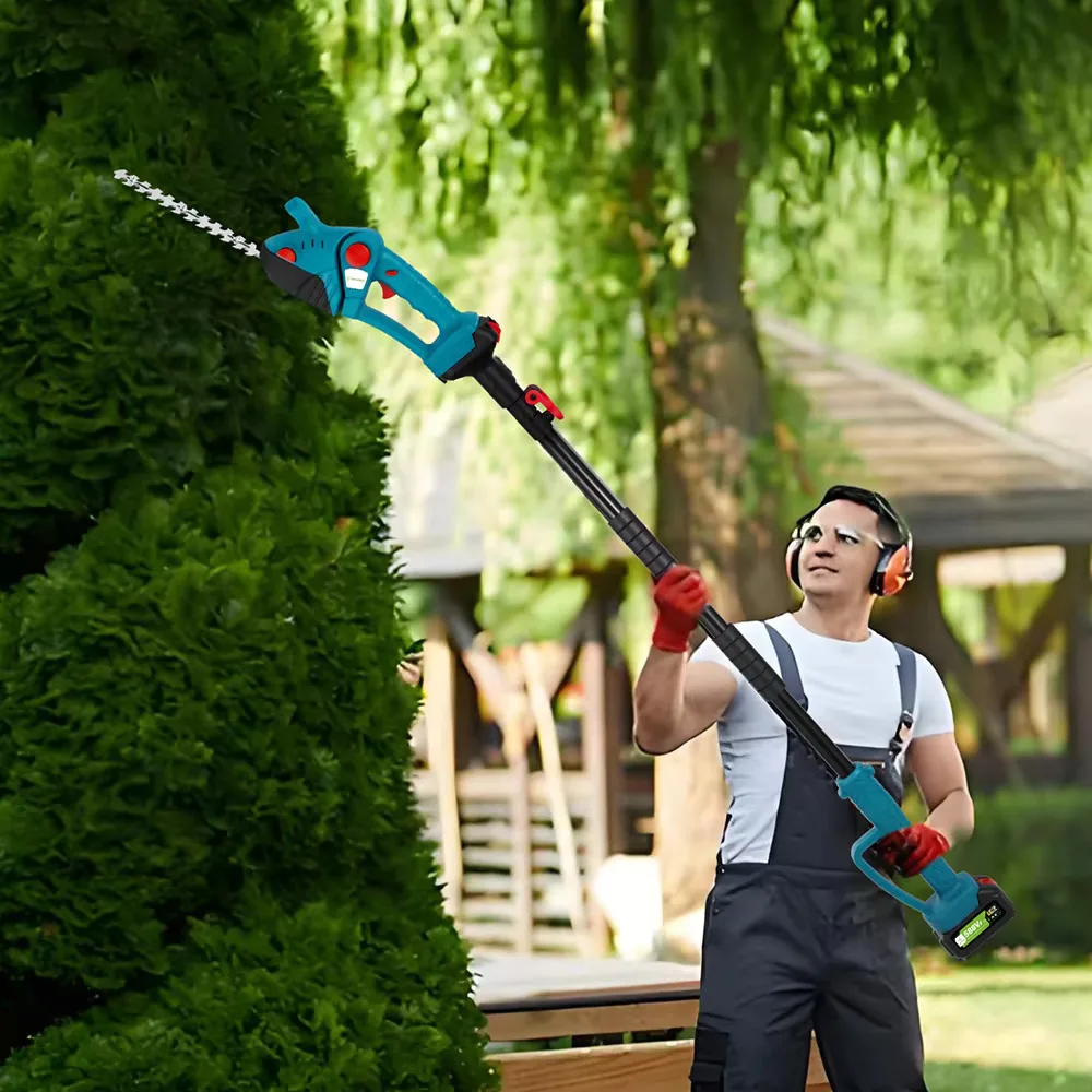 ONEGREEN 3 IN 1 Telescoping Pole Electric Hedge Trimmer 20000RPM Shrub Weeding Pruning Garden Power Tools For 21 18V Battery