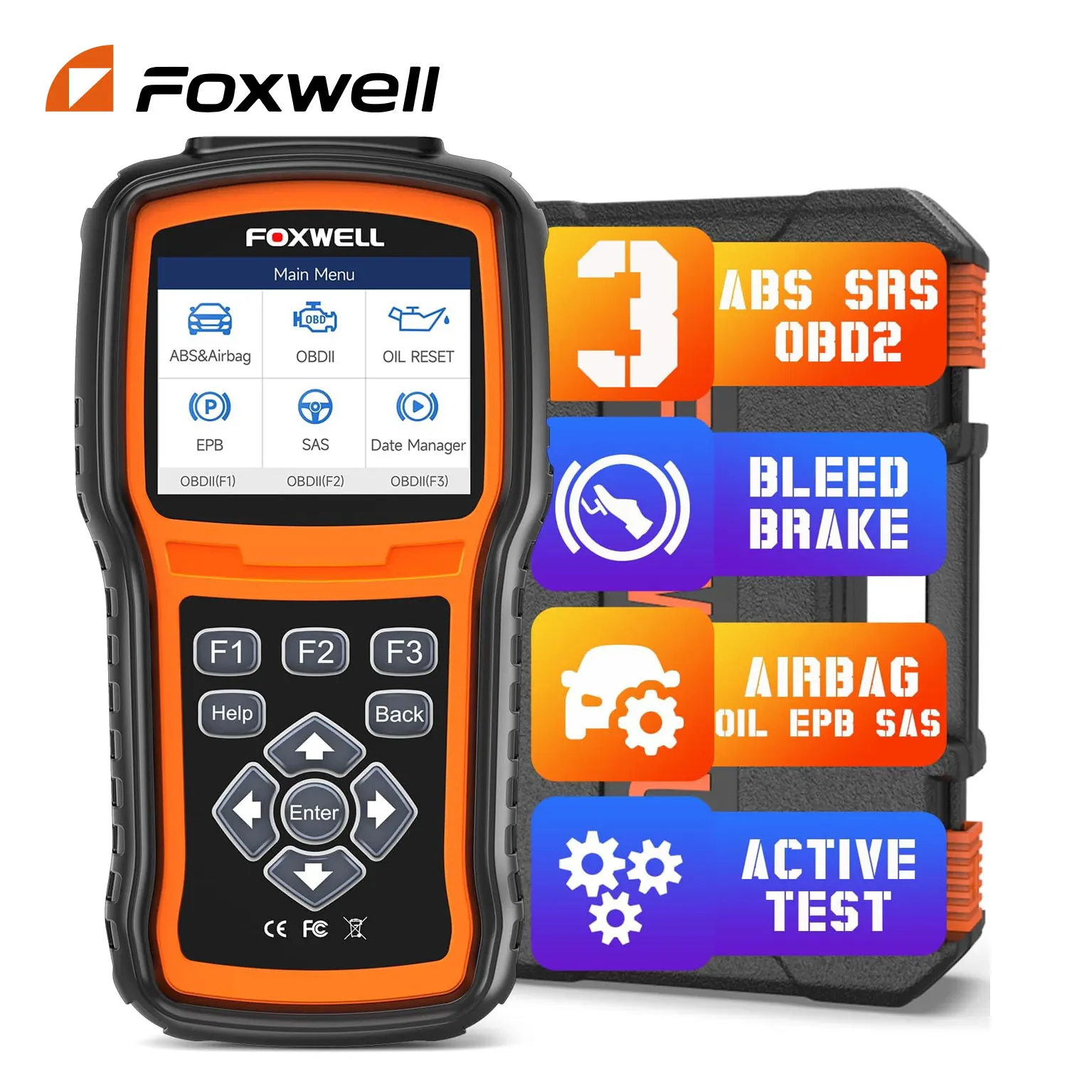2025 FOXWELL NT630 Plus OBD2 Scanner outil de Diagnostic ABS purge SRS SAS réinitialiser l'huile OBD2 lecteur de Code de voiture Scanner bidirectionnel