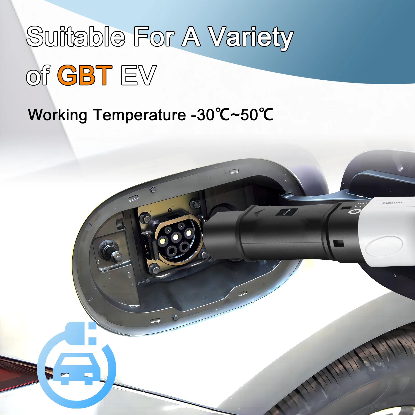 Type 2 to GBT Adapter  EV Charger Adapter32A 7.2/22KW Type2 to GBT China Standard Eletric Vehicle Converter For Chinese  Car