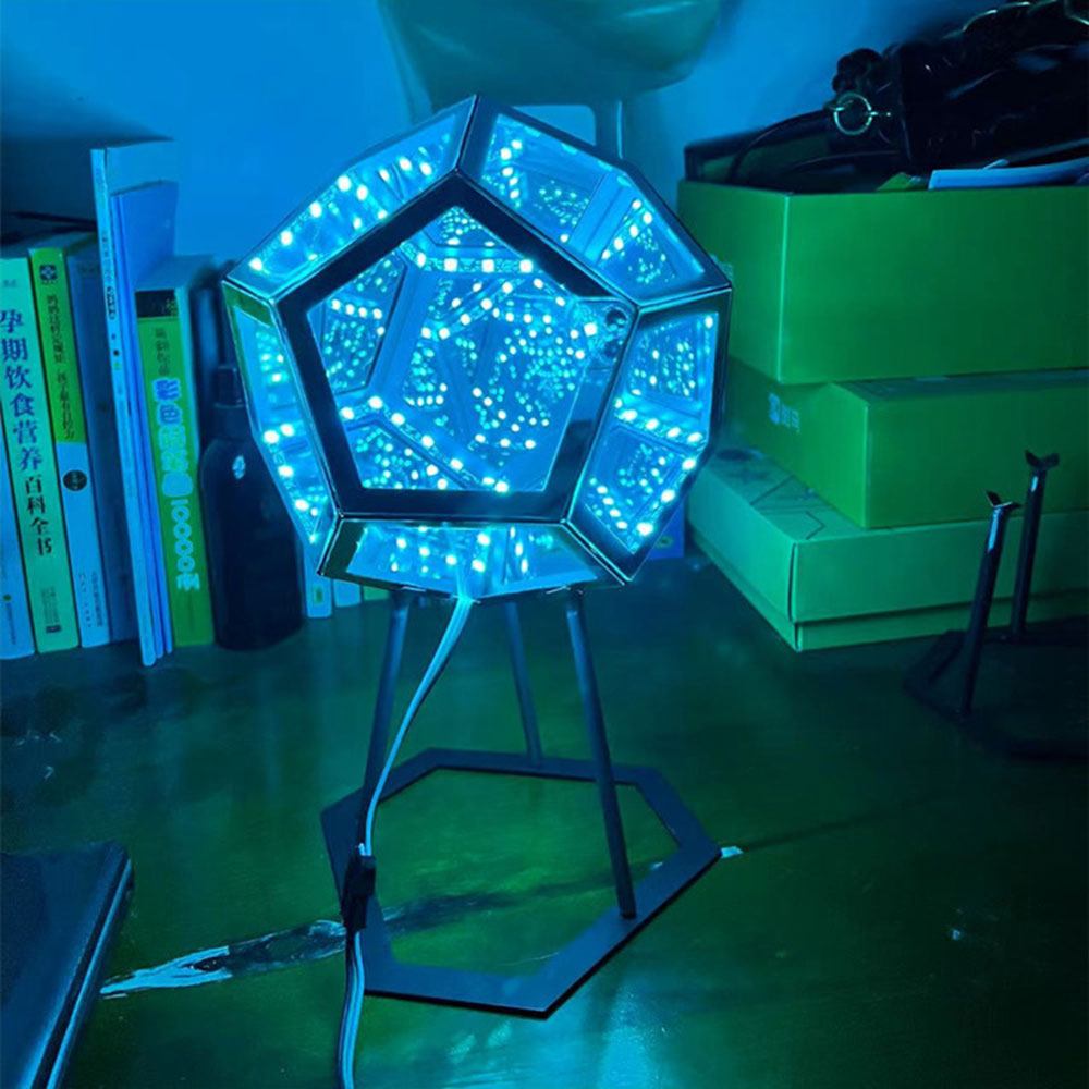 2024 kreative 3d Unendlichkeit Dodekaeder kreative coole Farbe Kunst Nachtlicht Weihnachts dekoration Lichter Traum licht