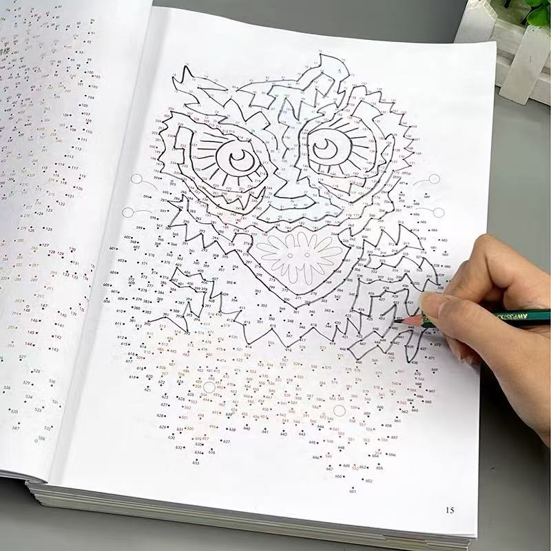 Magic Line Concentratietraining Ontwikkeling van de linker- en rechterhersenen Denktraining Boek Doolhofboek Digitale verbindingstekening