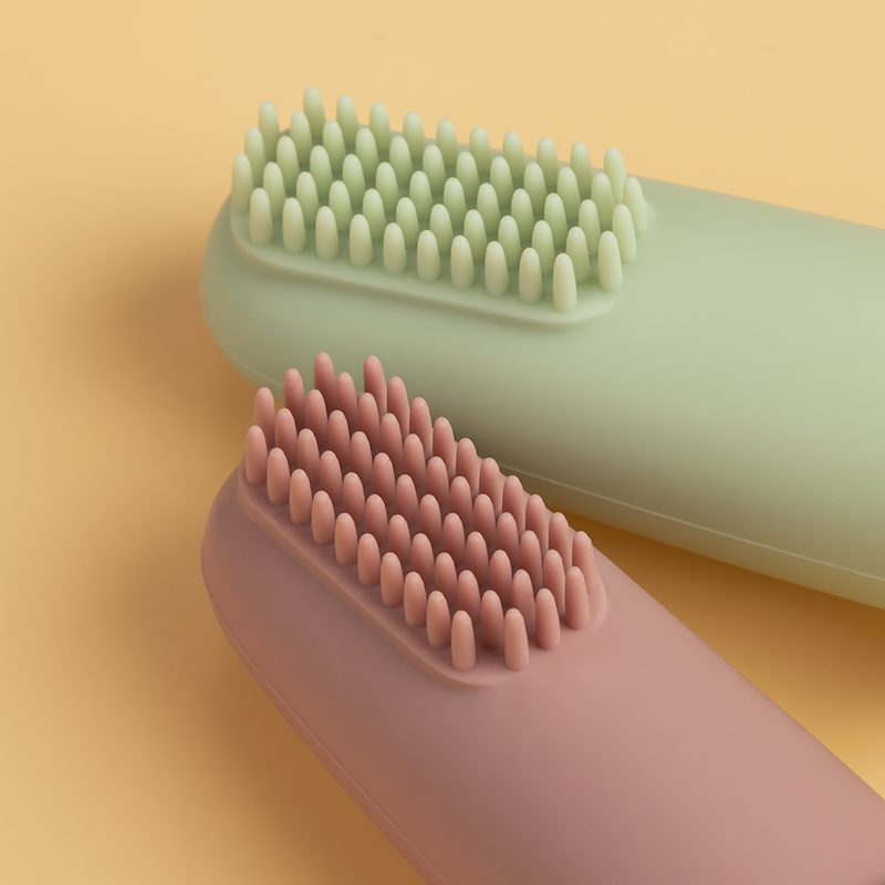 3 szt. Silikonowa szczoteczka do zębów dla dzieci dzieci zęby przezroczysty masaż miękka niemowlęca gumowa szczoteczka do czyszczenia Kid Dental Care szczoteczka do zębów