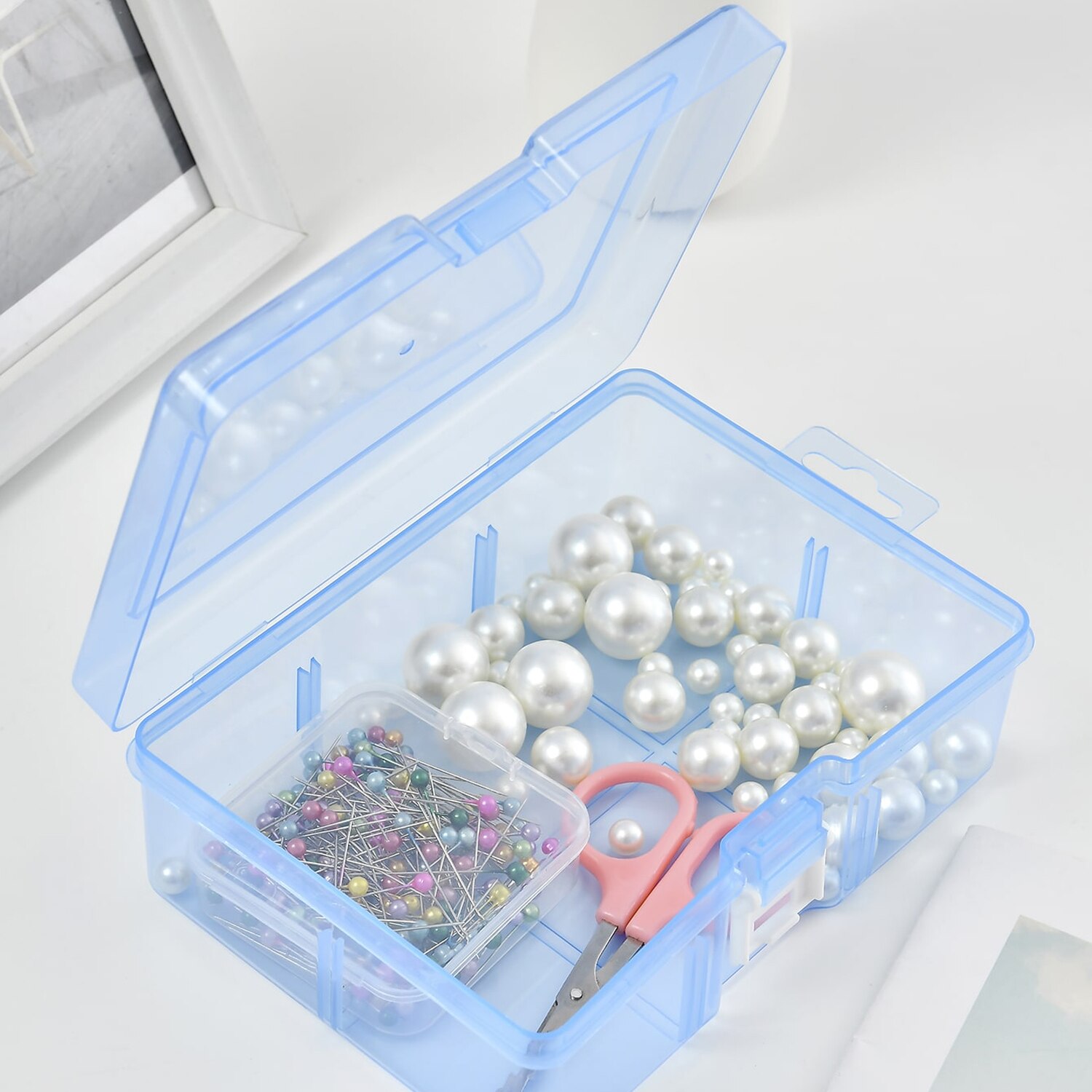 Scatole portaoggetti in plastica trasparente per accessori hardware per gioielli Piccoli oggetti Cosmetici artigianali fai-da-te