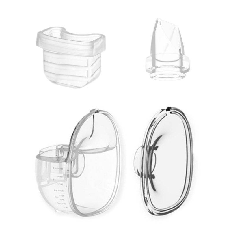 4in1 Flange & Silicone Diaphragm & Milk Collector Duckbill Valves Horn for S21 S18 Electric Replacement