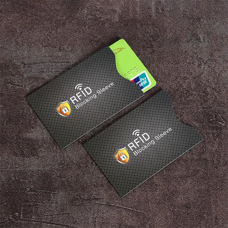 10 Chiếc Lá Nhôm RFID Ngăn Chặn Thẻ Tay Chống Quét Thẻ NFC Che Chắn Tín Dụng Thẻ Ngân Hàng Bảo Vệ Chống Trộm ví