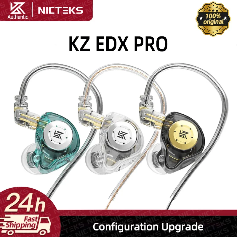 KZ EDX Pro auriculares dinámicos con cable estéreo HIFI auriculares de música bajos auriculares deportivos Cable desmontable auriculares estéreo para juegos