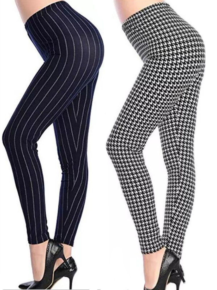 YSDNCHI-Pantalones con estampado a rayas para mujer, mallas deportivas elásticas de cintura alta de poliéster, leggings elásticos para entrenamiento