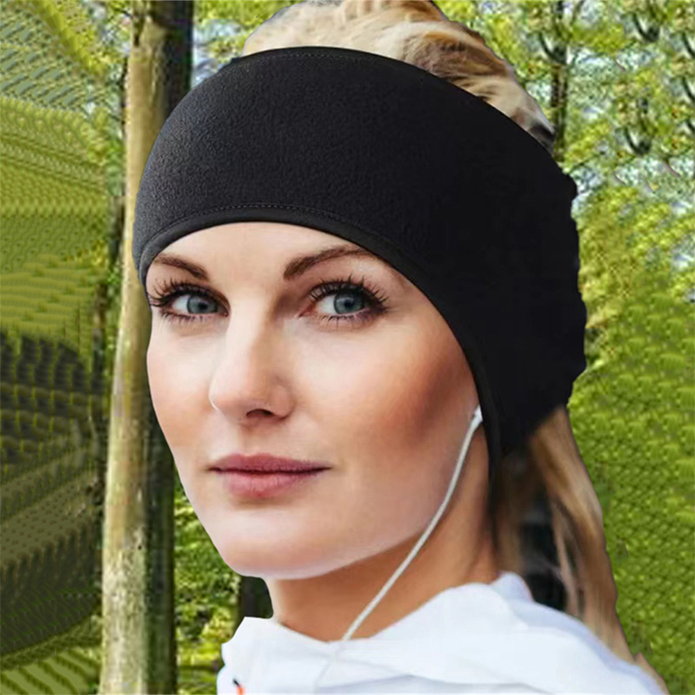 1pcs Winter Double Earmuffs For Men And Women With Warm Ski Forehead Protection Velcro Headband