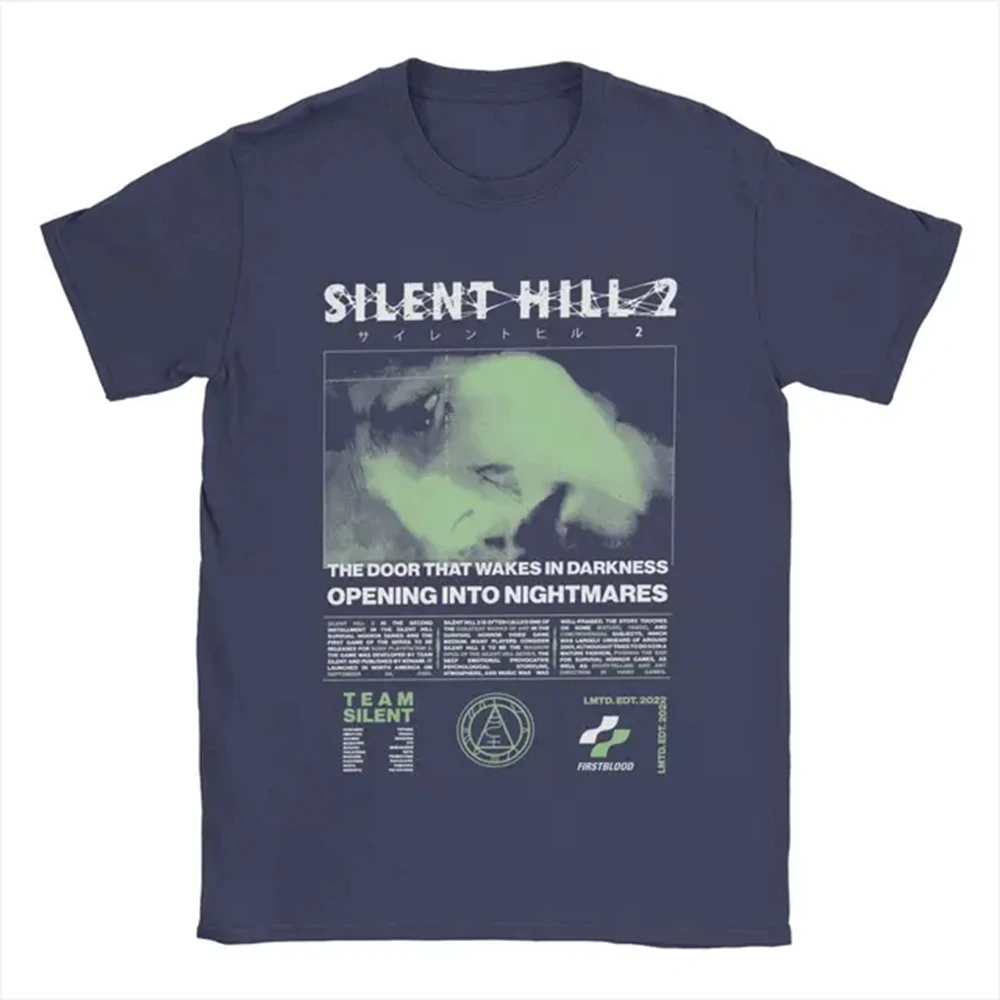 男性サイレントヒル 2 Tシャツ綿の服カジュアル半袖ラウンドネック Tシャツ大人の Tシャツ 72473