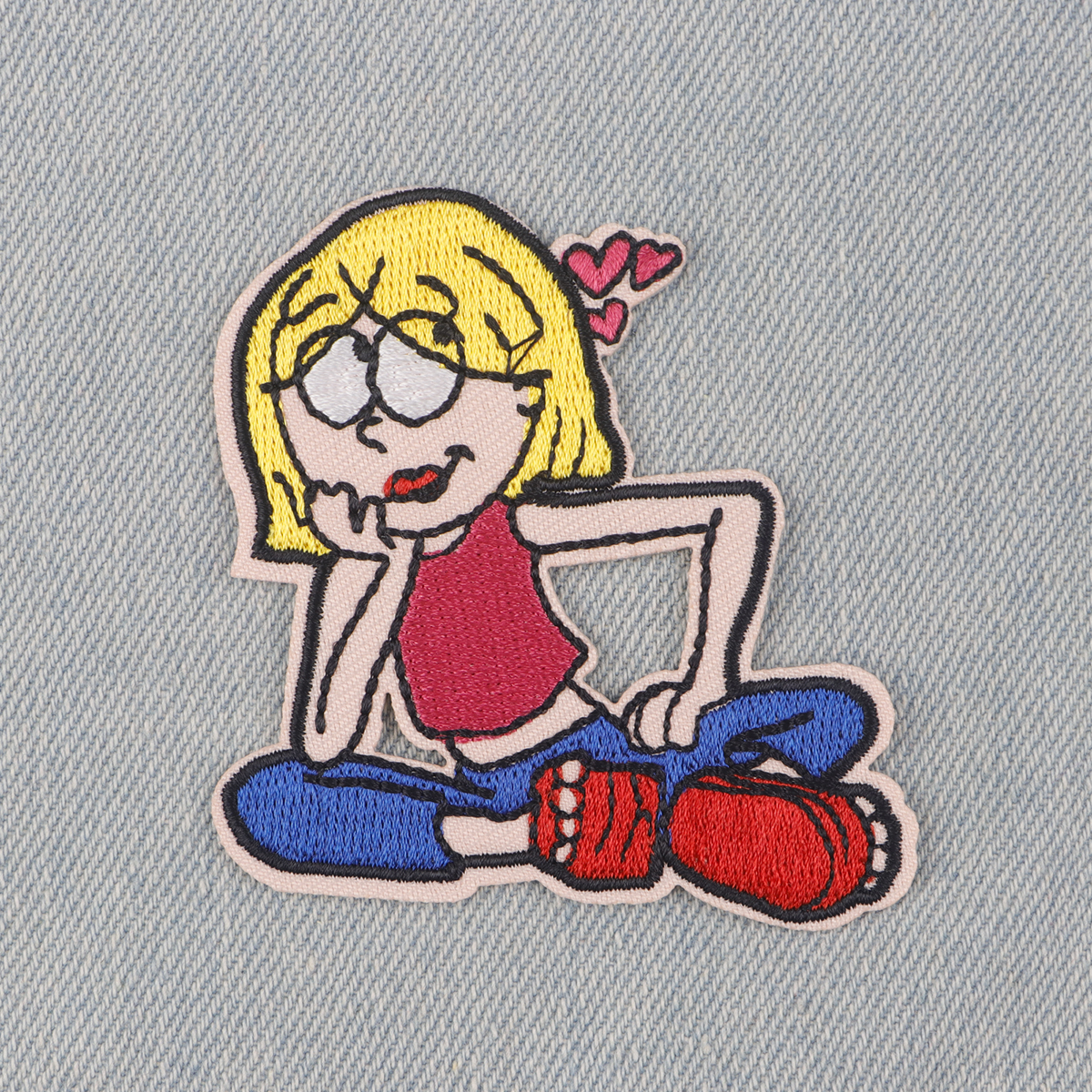 Cartoon Mädchen DIY besticktes Eisen auf Patches Abzeichen Patchwork Näh applikation Jacke Rucksack Abzeichen