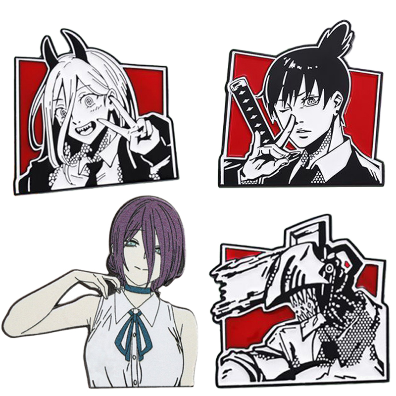 Аниме бензопила человек фильм Reze Arc косплей брошь Hayakawa Aki значок костюм металлические булавки для корсажа ювелирные изделия сумка аксессуары