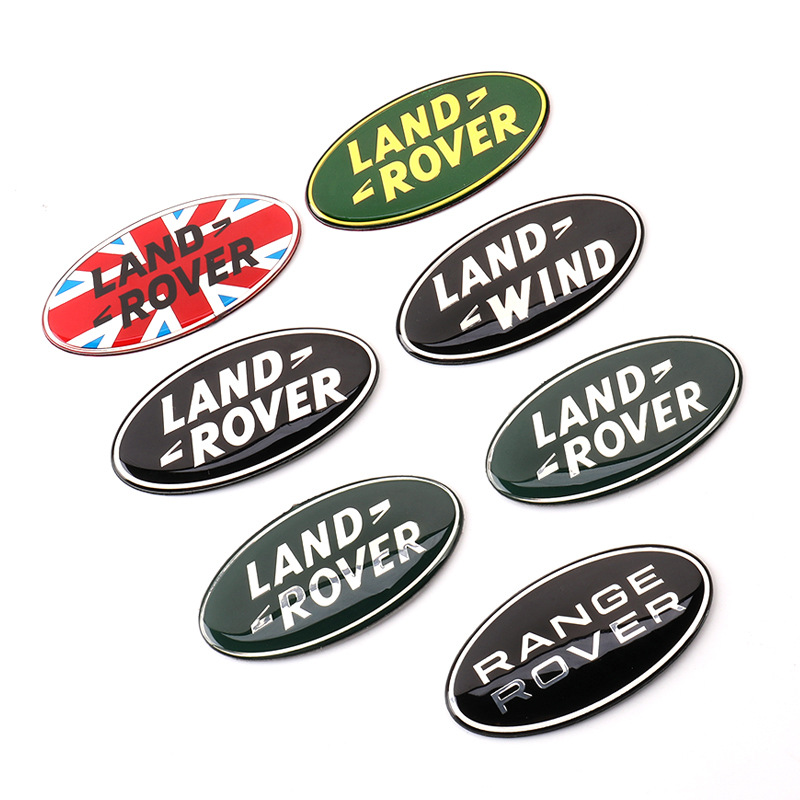 Logotipo de alumínio 3d land rover emblema adesivo dianteiro do carro emblema tronco traseiro para land rover range rover freelander descoberta defender
