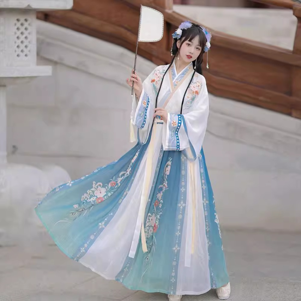 Hanfu-vestido tradicional chino, disfraces de Cosplay, estilo étnico, espectáculo, ropa de moda para escenario, ropa de mujer, vestido de fiesta de hadas
