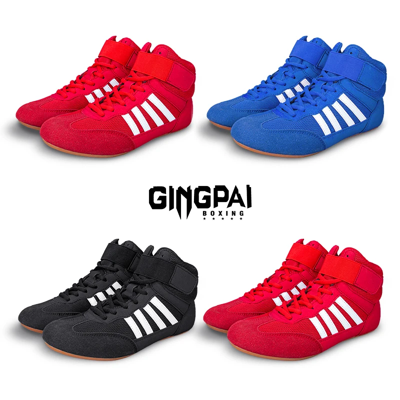 GINGPAI Training Wrestling Schuhe Männer weibliche Fitness Boxen Schuhe Mesh Atmungsaktive Boxen Schuhe Männer Hohe Qualität Wrestling Schuhe