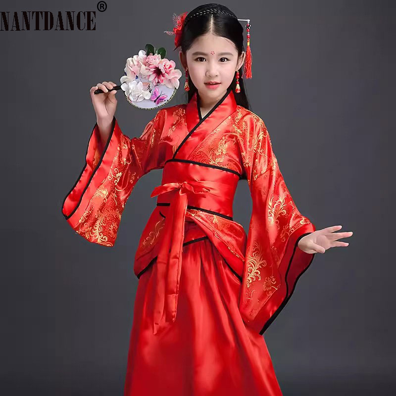 Kostium dla dziewczynek dzieci Kimono tradycyjny Vintage etniczny Fan studentów chór kostium taneczny japoński styl Kimono Yukata