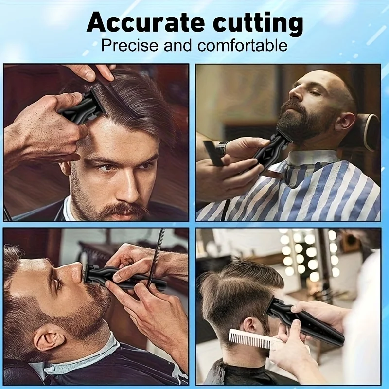 メンズヘアクリッパー・トリマーセット - USB充電式リチウム電池、ABSボディ、コードレスバリカン、ヘアカットグルーミングキット