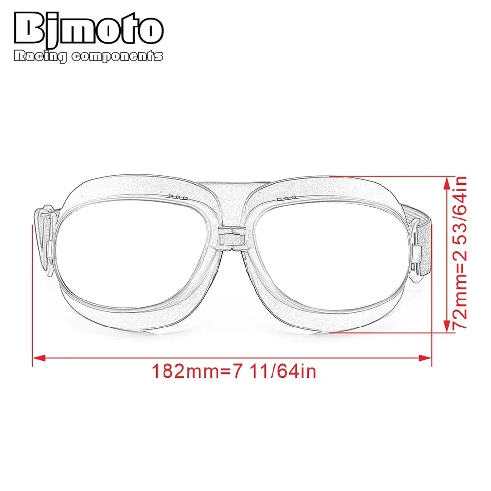 折りたたみオートバイゴーグルヴィンテージヘルメットゴーグル ATV UTV バイカー眼鏡ゴーグルメガネパイロットスクーターダートバイク