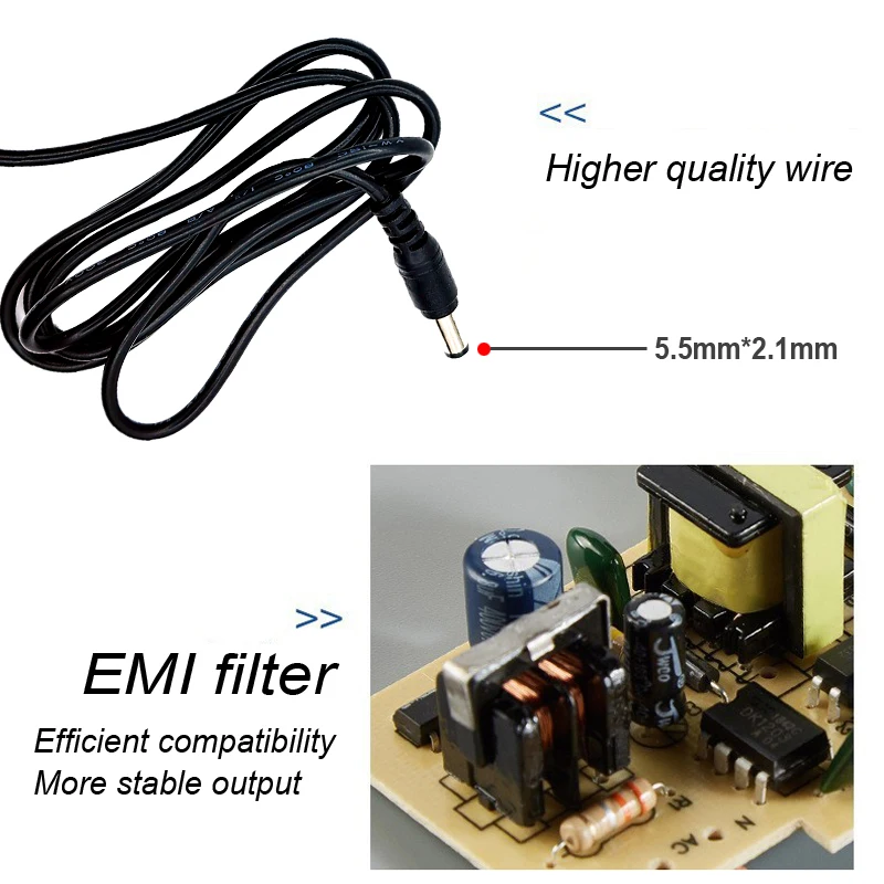 Netzteil DC12V 2A EU Stecker Im Freien Wasserdicht Für CCTV Sicherheit Überwachung Kamera Ladegerät NVR DVR Router Eingang AC110V-240V
