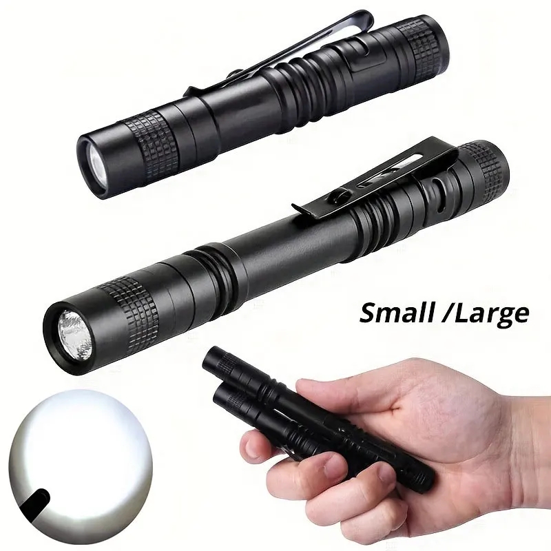 Mini lanterna led de bolso, caneta portátil de 1000 lúmens à prova d'água usando bateria aaa para lâmpada de emergência médica ao ar livre