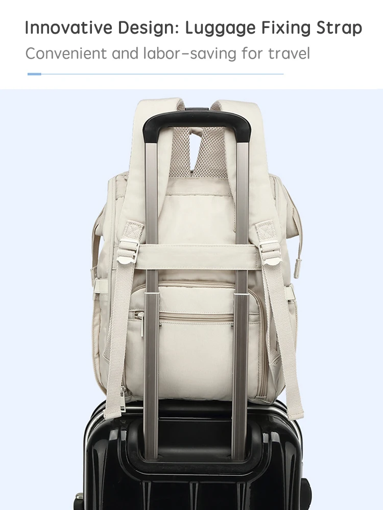 Pangdube saco de fraldas do bebê com 2 pçs ganchos carrinho múmia mochila à prova dwaterproof água viagem ao ar livre mamãe saco de maternidade para coisas do bebê