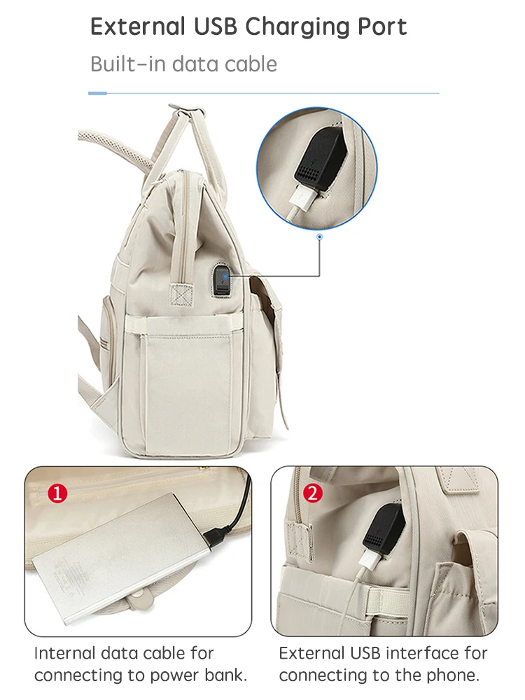 Pangdube saco de fraldas do bebê com 2 pçs ganchos carrinho múmia mochila à prova dwaterproof água viagem ao ar livre mamãe saco de maternidade para coisas do bebê