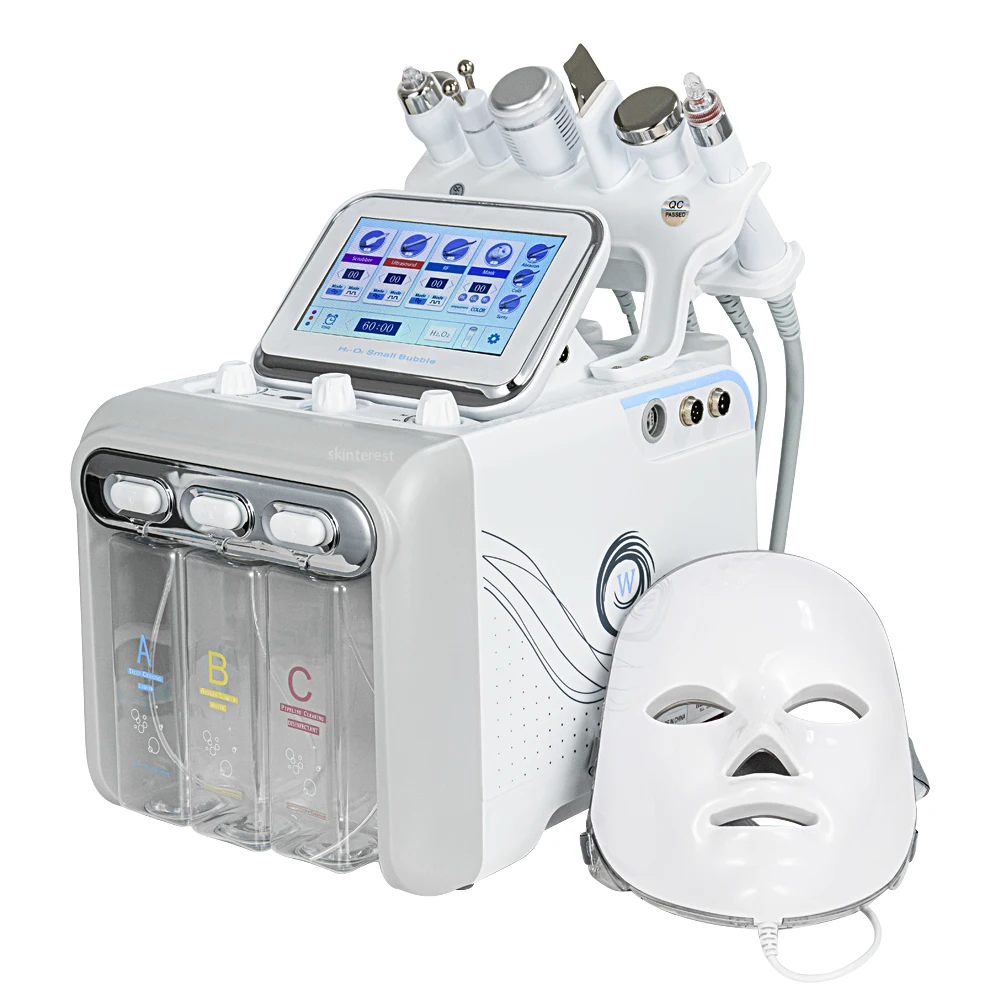 Hydro Wasser Sauerstoff Jet Peel Maschine Oxy Spray Gesichtsmaschine Gesichtsreinigung RF Lifting Dermabrasion Hautpflege Schönheitsgerät Spa