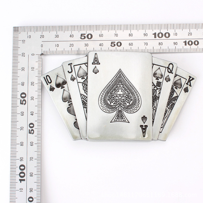 Flush Straight Poker Gürtelschnalle Royal Punk Style Rockmusik Bekleidungszubehör