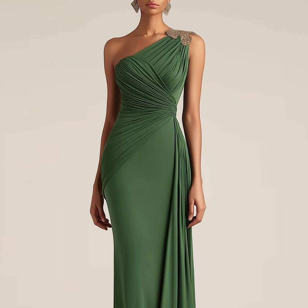 Maßgeschneiderte elegante weiße Meerjungfrau-Abendkleider, plissiert, schulterfrei, formelles Kleid, geraffte Taille, Trompete, Meet Gala Vestidos