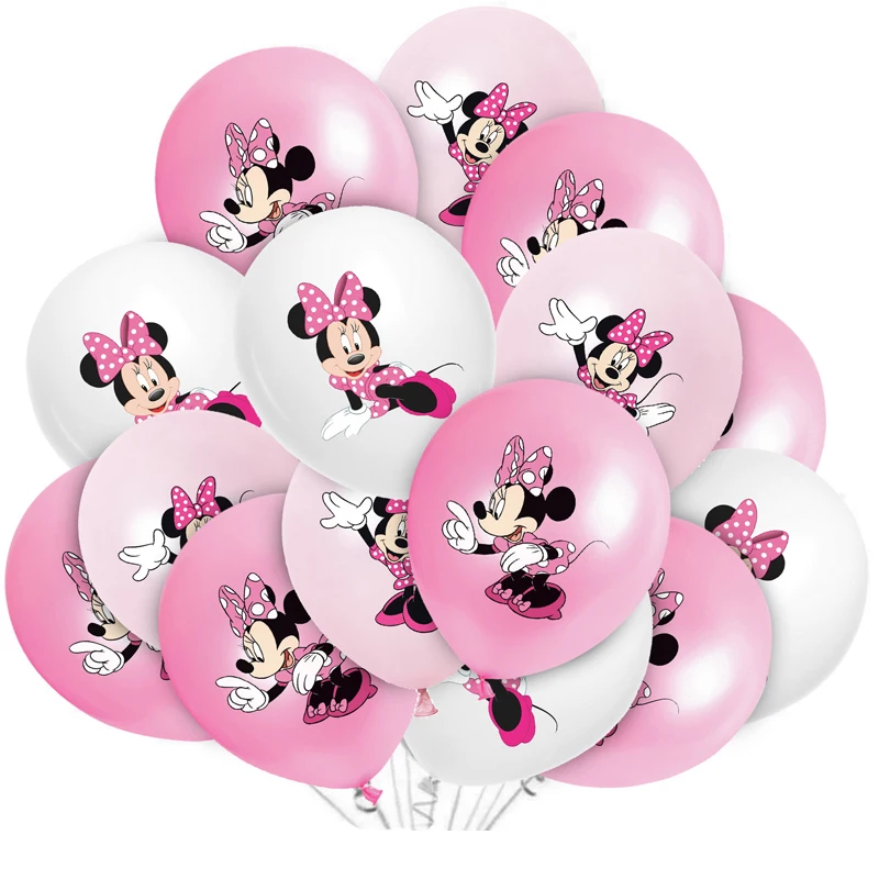 Minnie Bữa Tiệc Sinh Nhật Con Trang Trí Cô Gái Dùng Một Lần Bộ Đồ Ăn Balloon Ly Tấm Khăn Trải Bàn Bóng Bé Tắm Bên Suppl