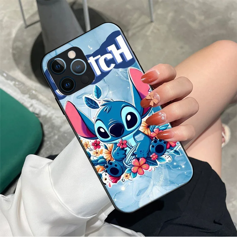 Casing Ponsel LAI14 Kartun Stitch Cinta untuk Samsung Galaxy S20 S21 S22 S23 S24 Fe Plus Ultra Lite