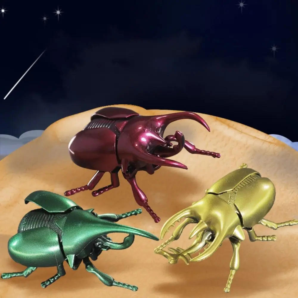 Clockwork Toys Wind-Up Beetle Toy Realistic Trick Props Simulated Beetle Insect Model Wild Insect Education