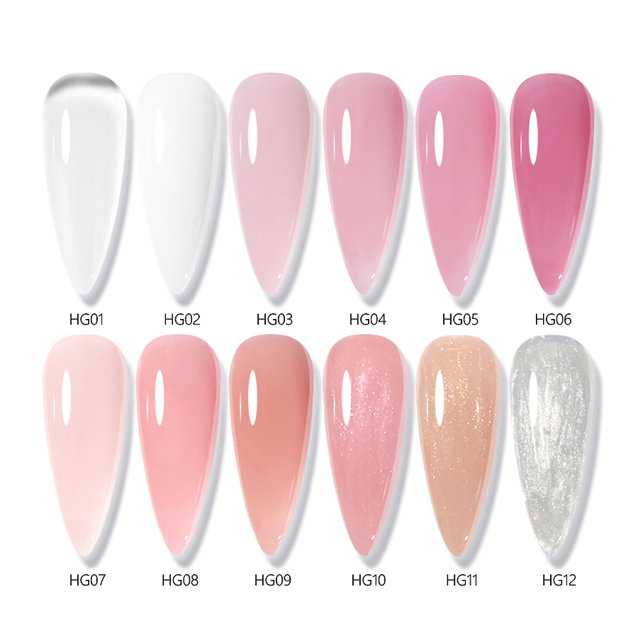 30ML Hard GEL สําหรับเล็บ Milky White Builder Constructor GEL Self Leveling เสริมเล็บเจล Camouflage เล็บ