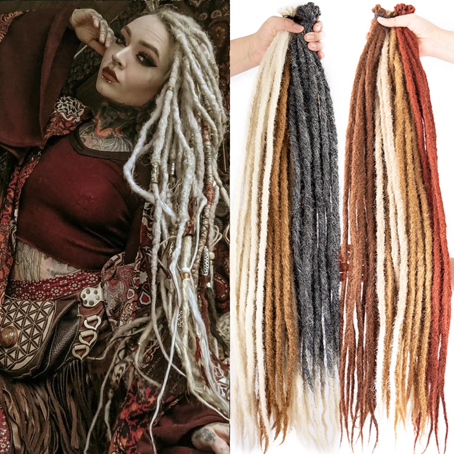 Extensiones de cabello de rastas de 5 hebras, trenzas de pelo sintético de imitación, trenzas de pelo de ganchillo, gancho sin nudos de Hip-hop, trenzado ombré, tribu africana