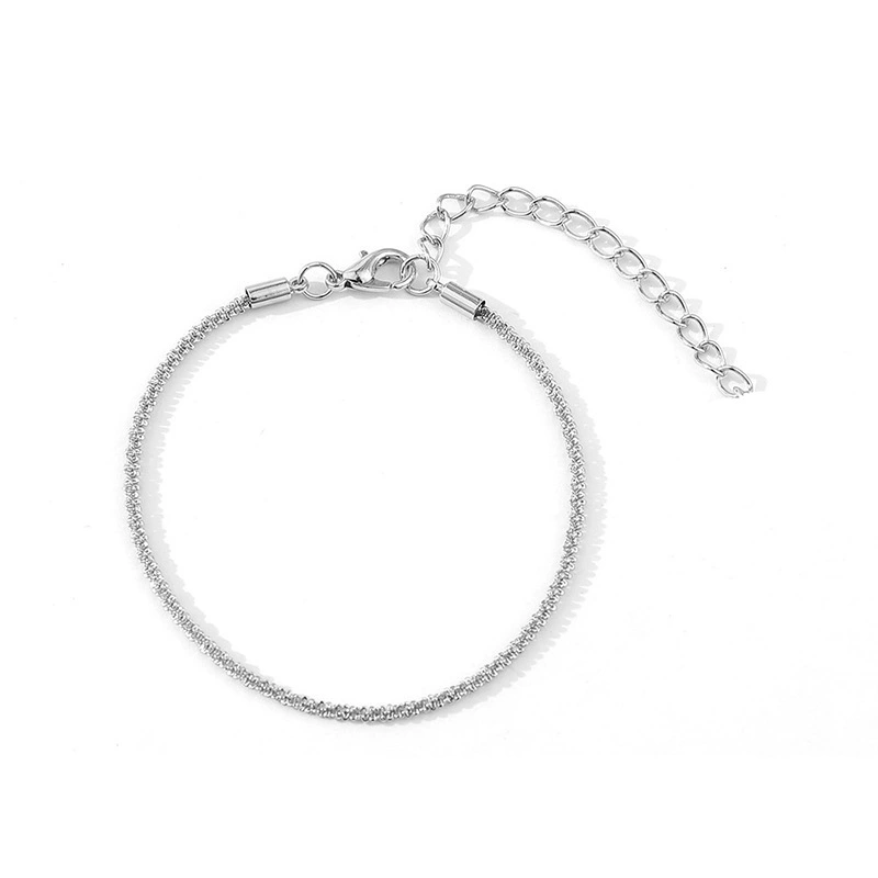 ใหม่ยอดนิยมเงินสีประกาย Clavicle CHAIN สร้อยคอ Choker สําหรับผู้หญิงเครื่องประดับงานแต่งงานของขวัญ