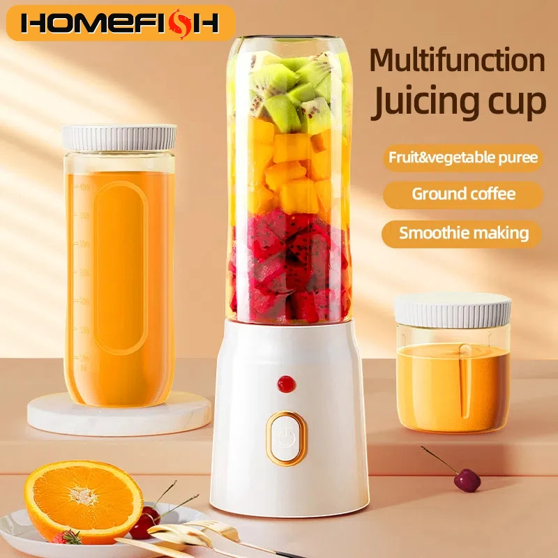 500ML przenośny blender elektryczny 40W USB akumulatorowa bezprzewodowa sokowirówka o dużej mocy sokowirówka kubek do smoothie koktajl mleczny sok żywności