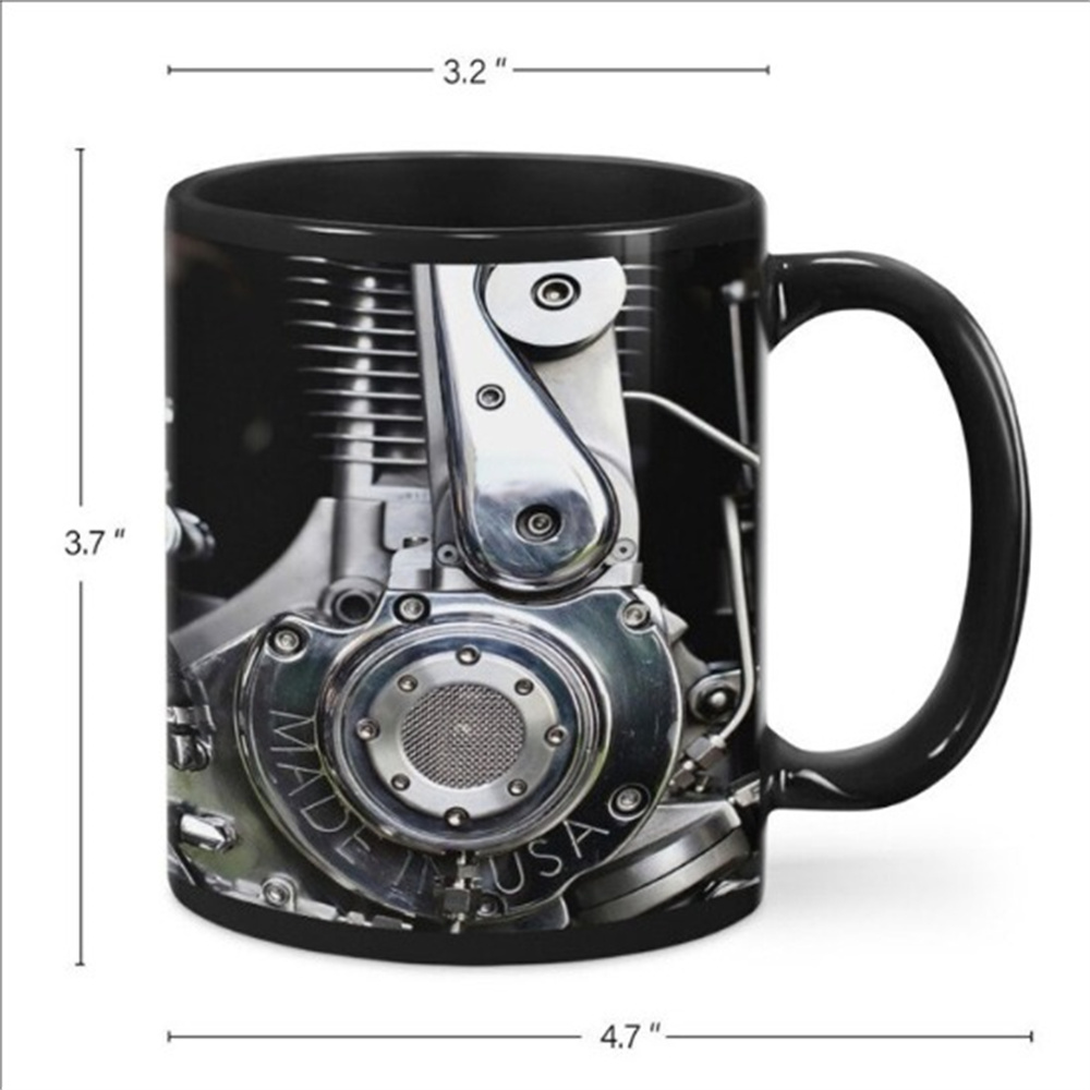Motor mecânico mecânico, cerâmica, marca de café, copo de água, carro, motocicleta